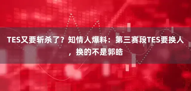TES又要斩杀了？知情人爆料：第三赛段TES要换人，换的不是郭皓