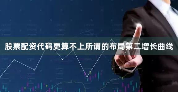 股票配资代码更算不上所谓的布局第二增长曲线